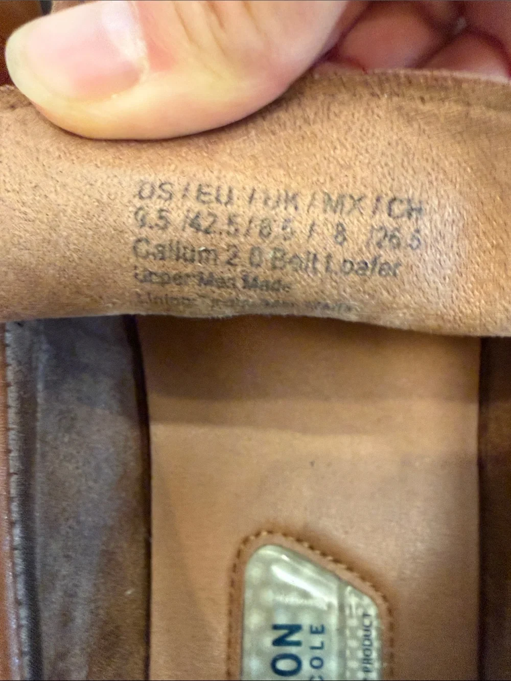Kenneth Cole Reaction Cognac Brown Leather Loafers